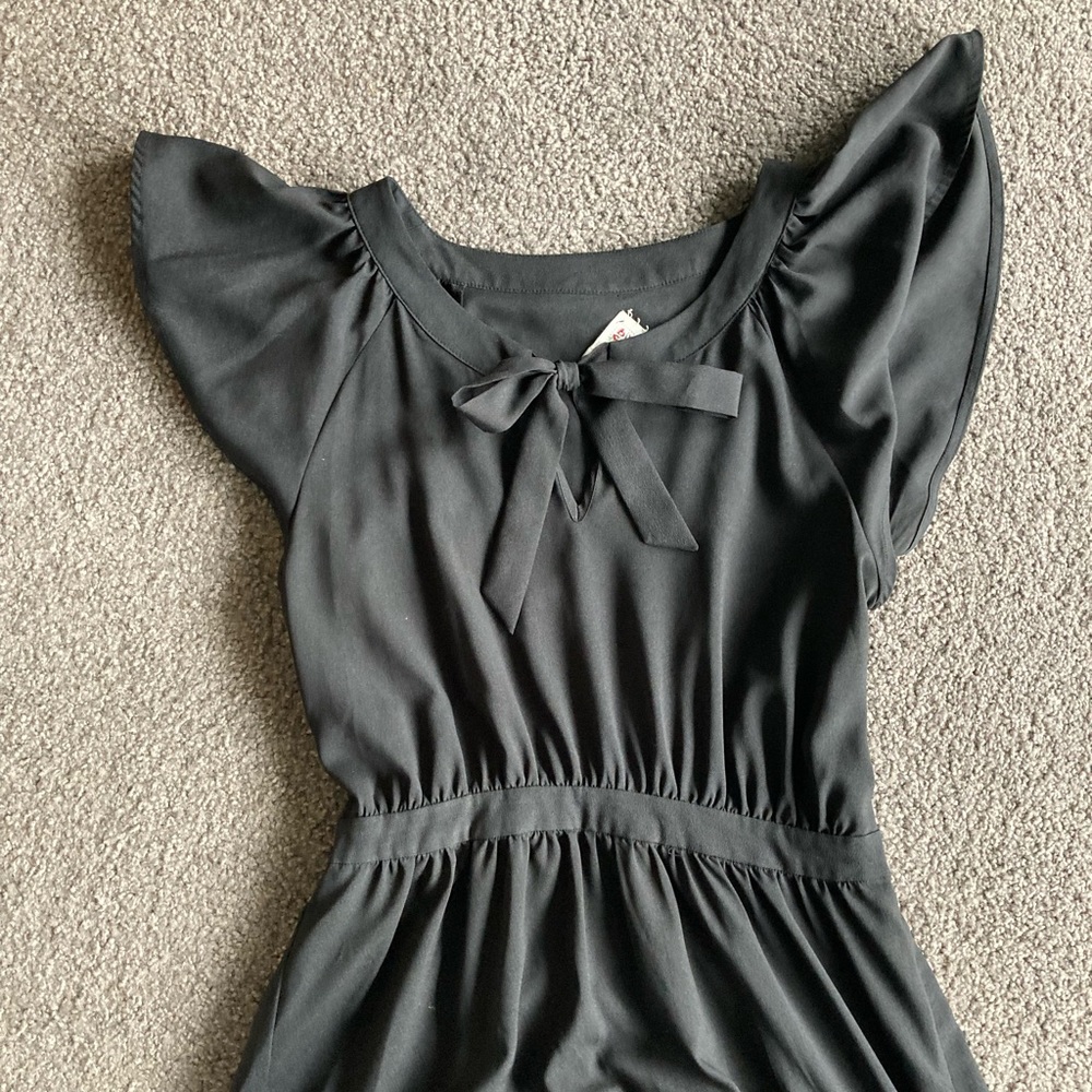 Black Tiered Dress - Picture 2 of 4